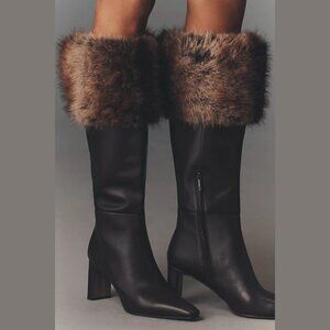 NEW Sam Edelman Sizes 8, 9, 10 Sylvia Cozy Faux Fur Cuff Block Boots, Chocolate